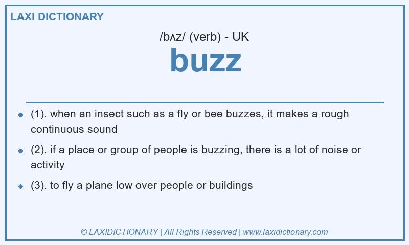 Definition buzz in British English