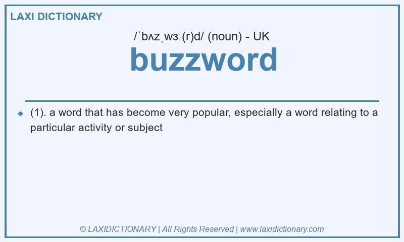 Definition buzzword in British English