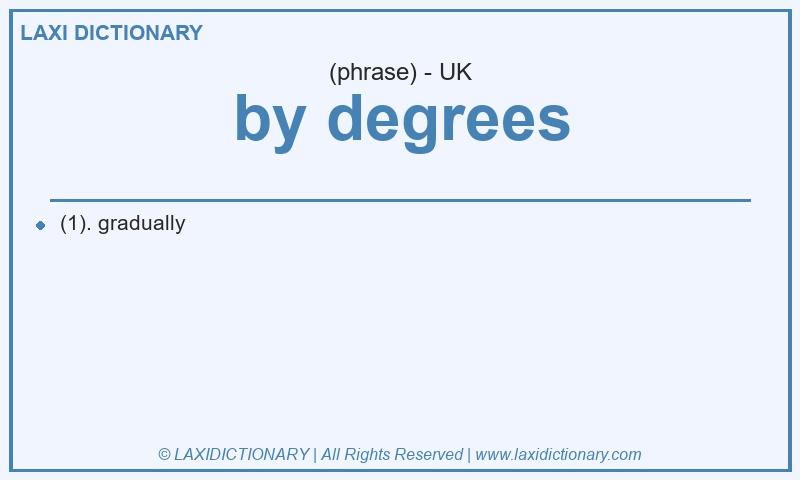 Definition by degrees in British English