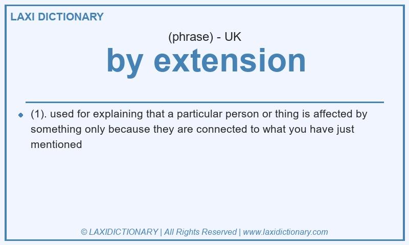 Definition by extension in British English