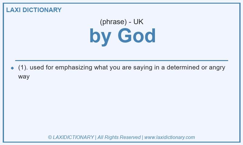Definition by God in British English
