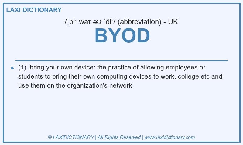 Definition BYOD in British English