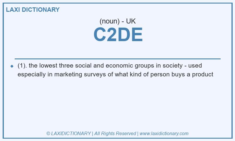 Definition C2DE in British English