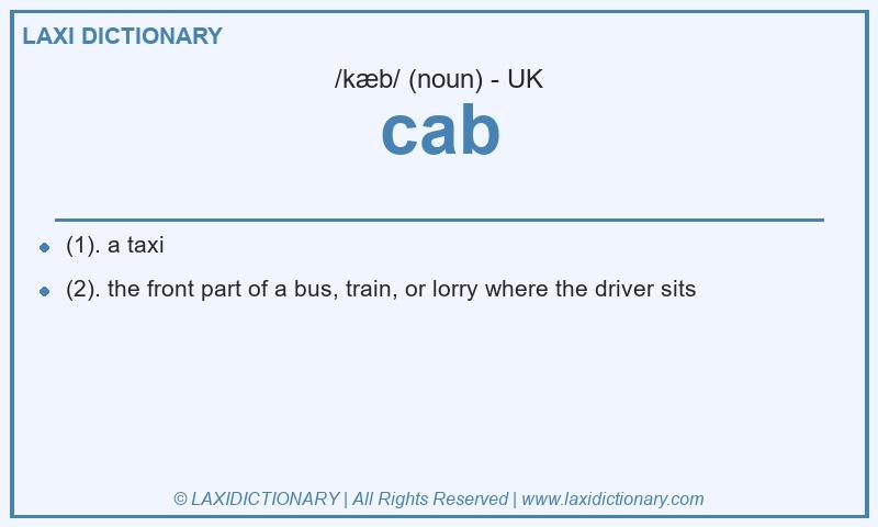 Definition cab in British English