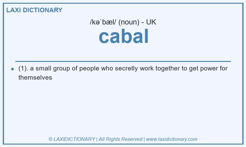 Definition cabal in British English