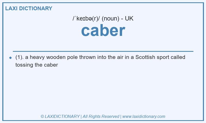 Definition caber in British English