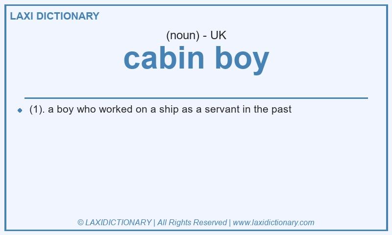 Definition cabin boy in British English