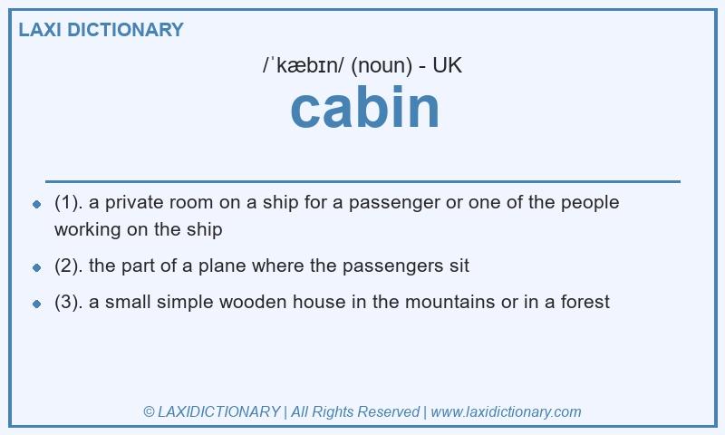 Definition cabin in British English