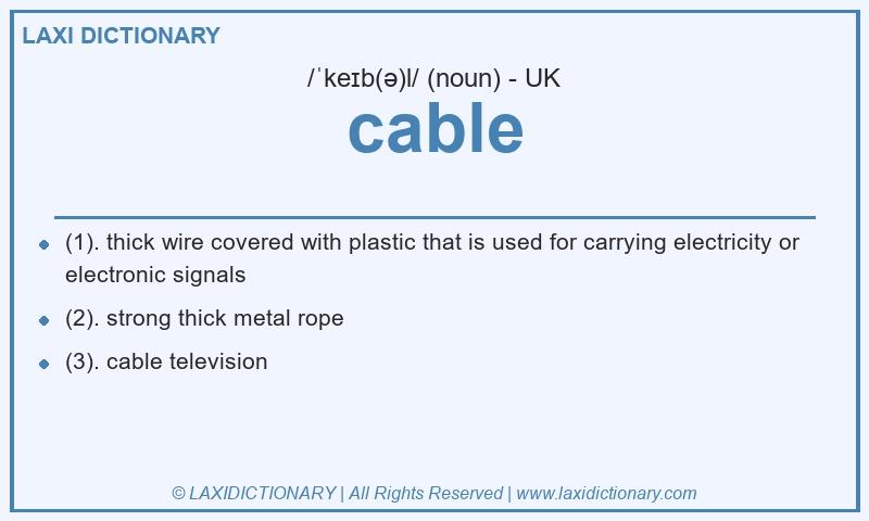 Definition cable in British English