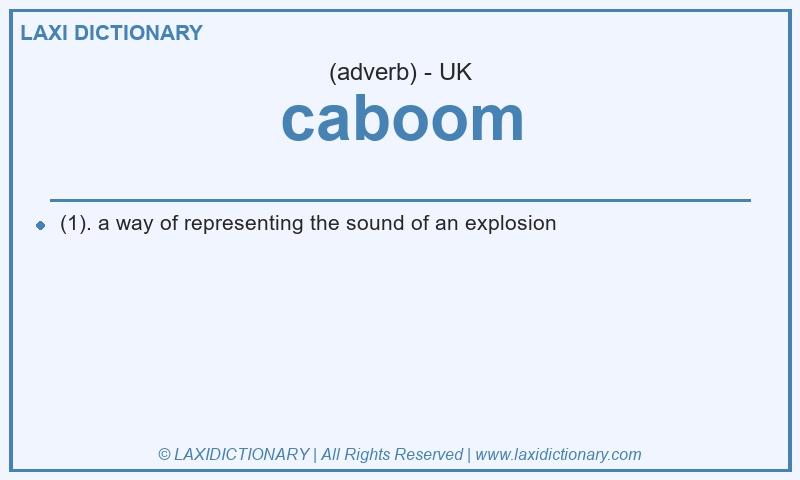 Definition caboom in British English