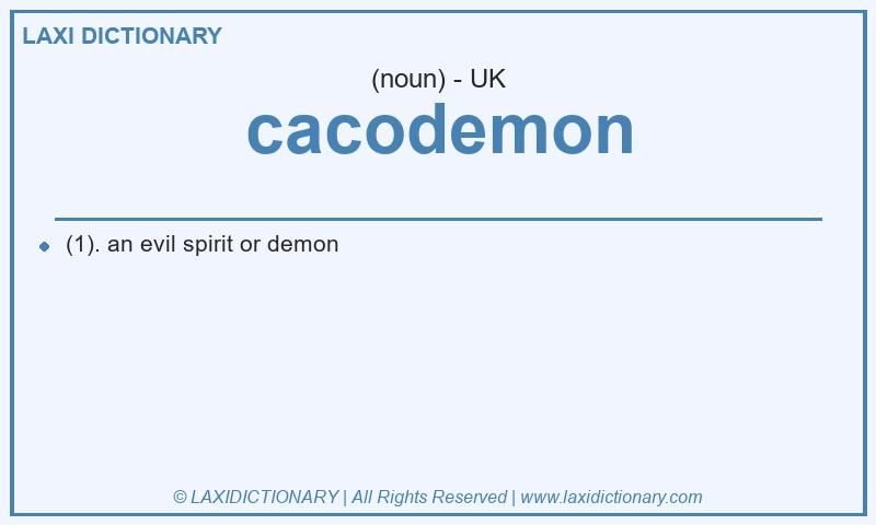 Definition cacodemon in British English