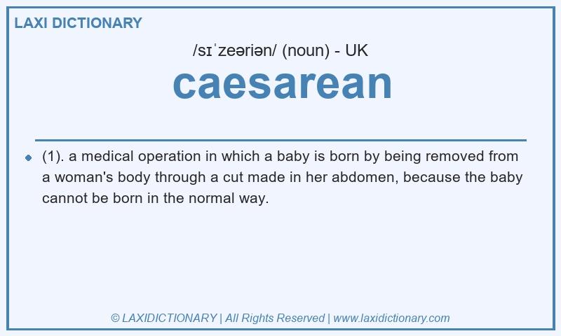 Definition caesarean in British English