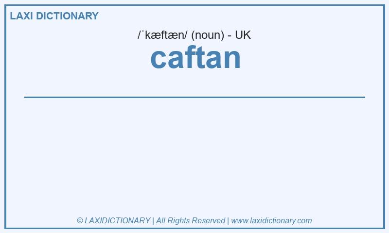 Definition caftan in British English
