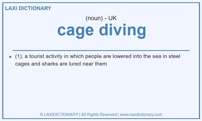 Definition cage diving in British English