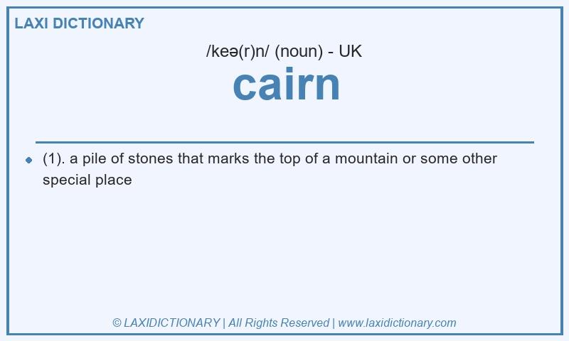 Definition cairn in British English