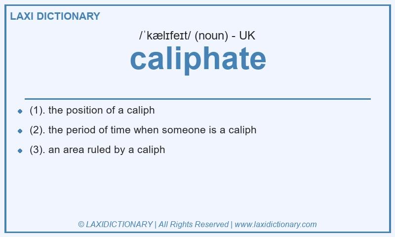Definition caliphate in British English