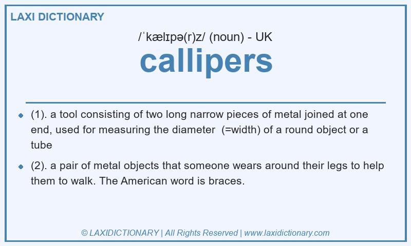 Definition callipers in British English