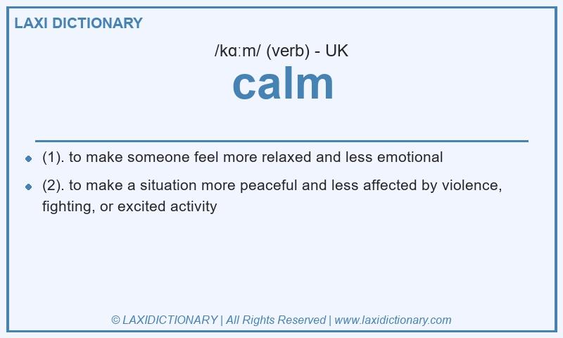 Definition calm in British English