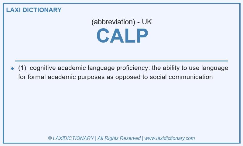 Definition CALP in British English