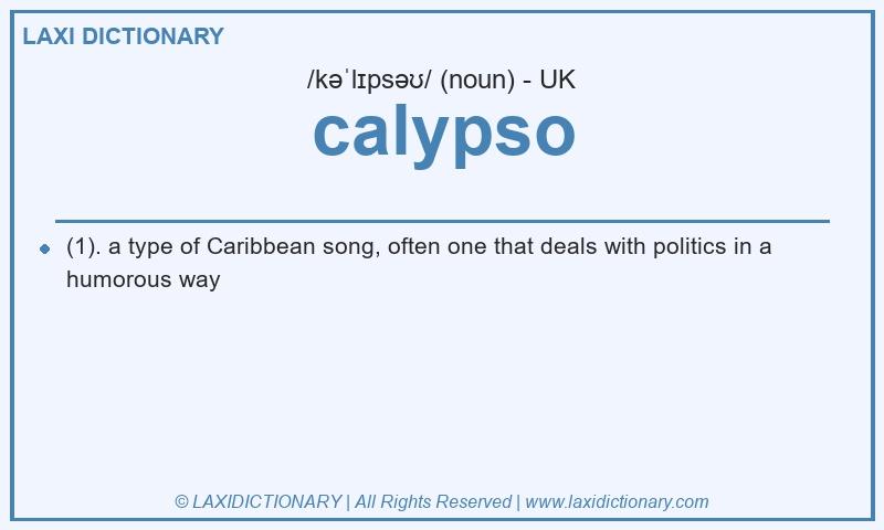 Definition calypso in British English