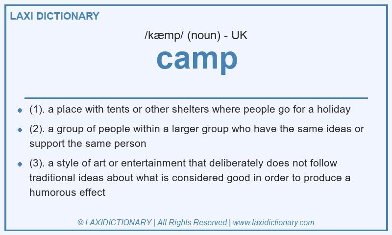 Definition camp in British English