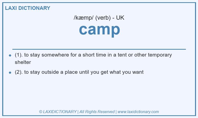 Definition camp in British English