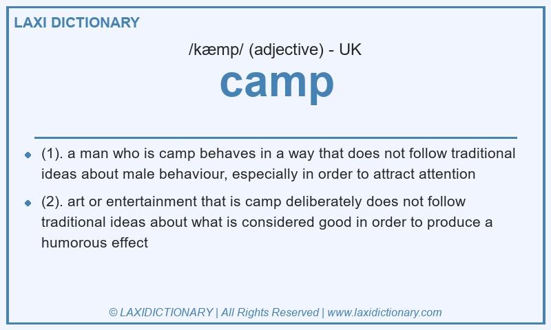 Definition camp in British English