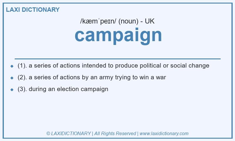 Definition campaign in British English