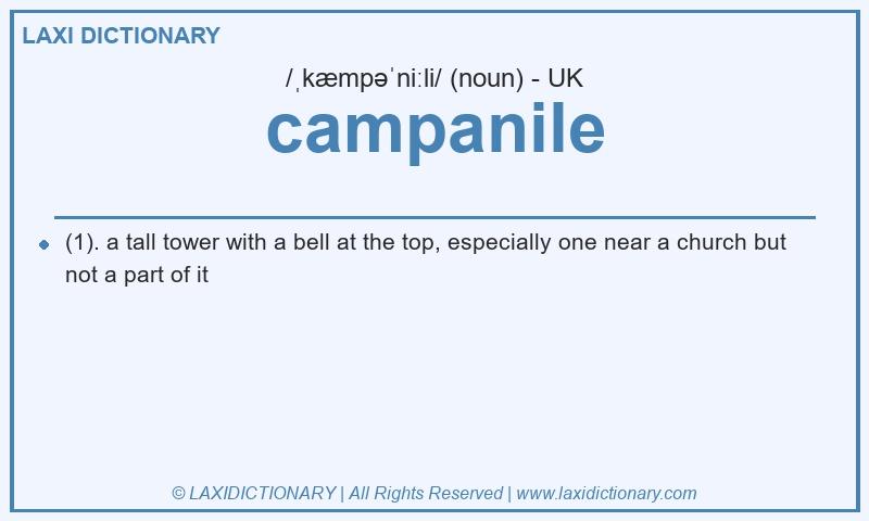 Definition campanile in British English