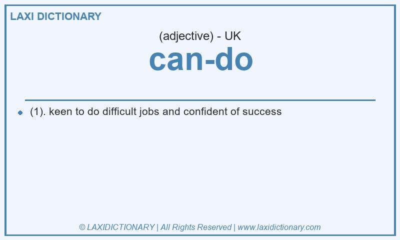 Definition can-do in British English