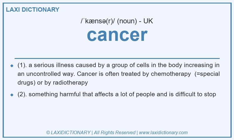 Definition cancer in British English