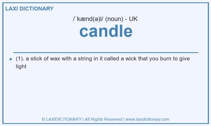 Definition candle in British English