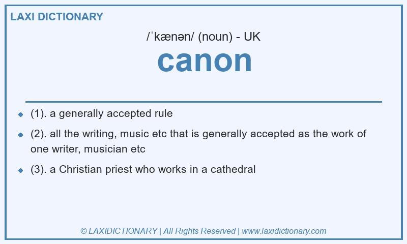 Definition canon in British English