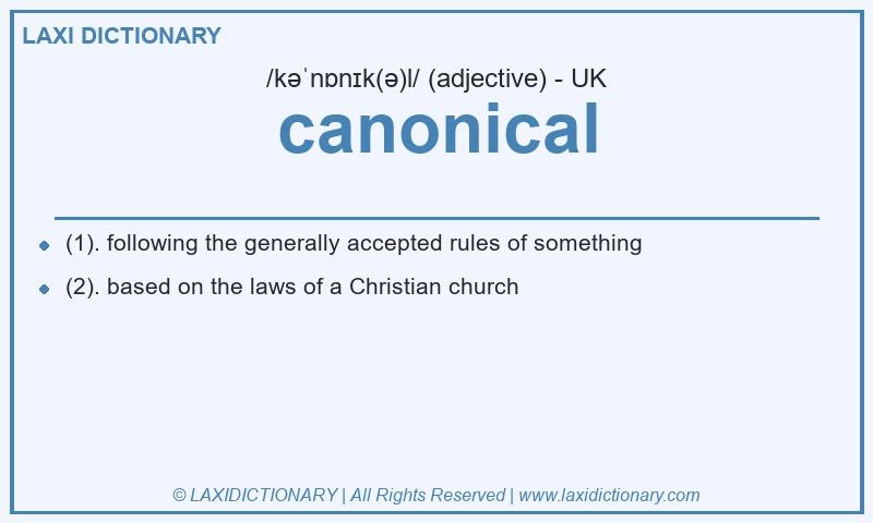 Definition canonical in British English