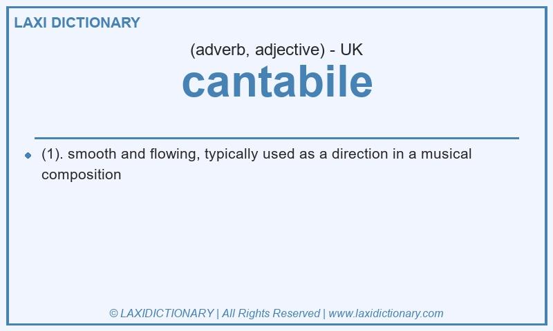 Definition cantabile in British English