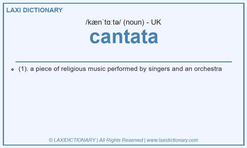 Definition cantata in British English