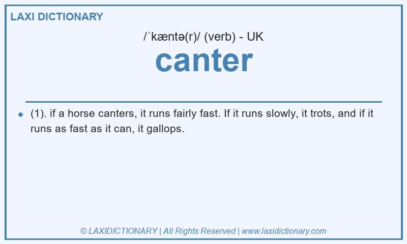 Definition canter in British English