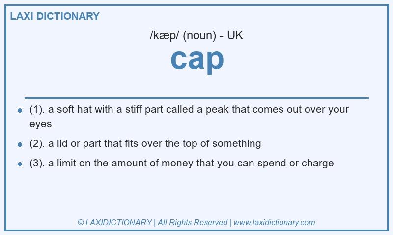 Definition cap in British English