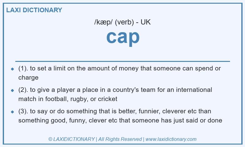 Definition cap in British English
