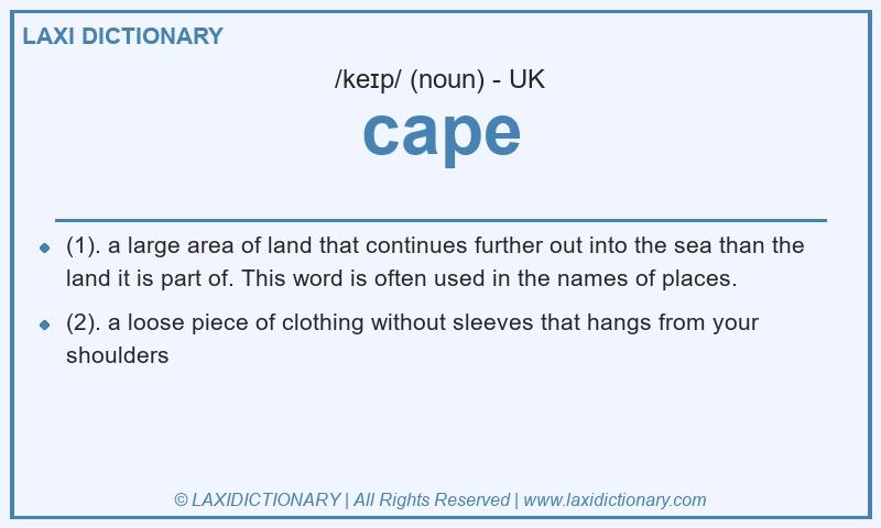 Definition cape in British English