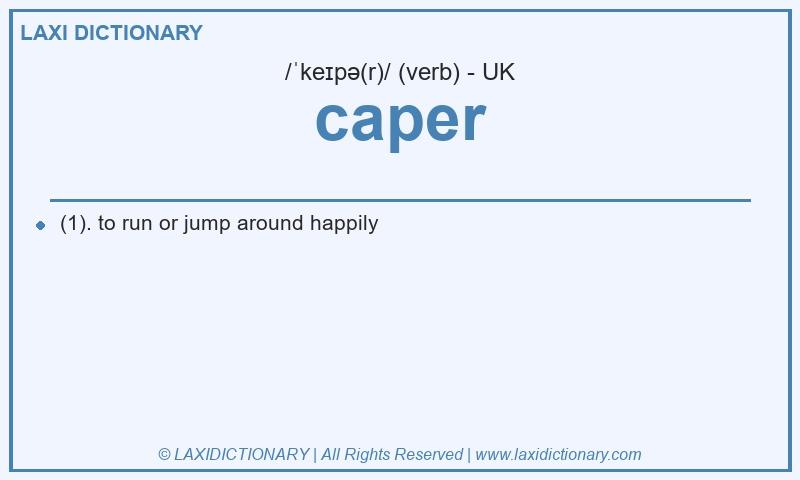Definition caper in British English