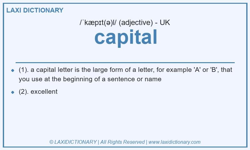 Definition capital in British English
