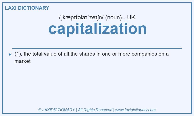 Definition capitalization in British English