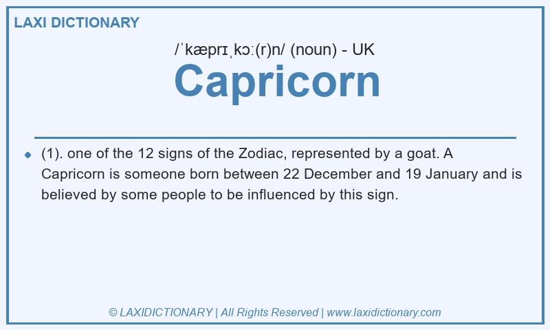 Definition Capricorn in British English