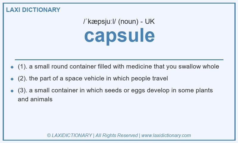 Definition capsule in British English
