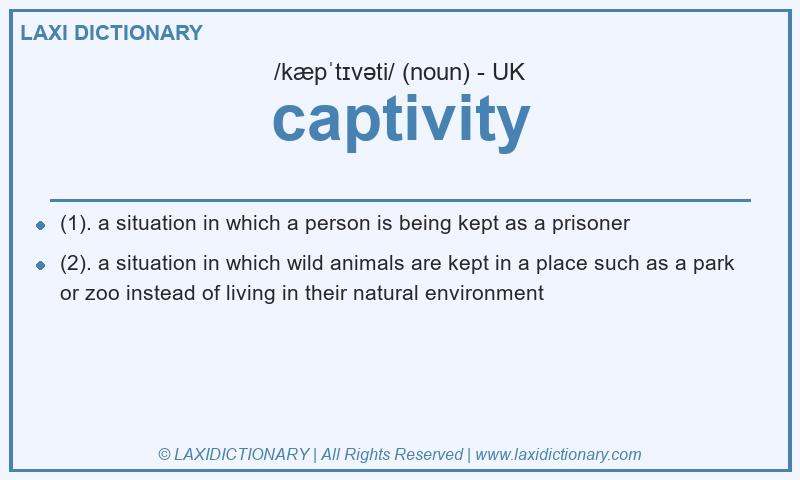 Definition captivity in British English