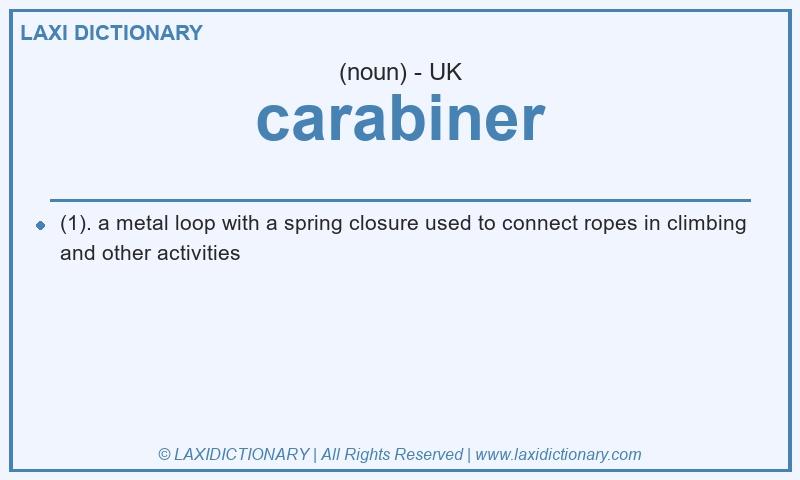 Definition carabiner in British English