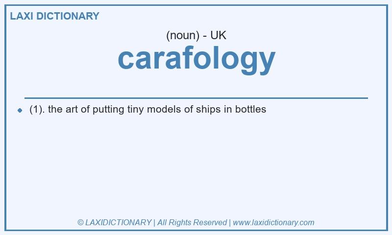 Definition carafology in British English