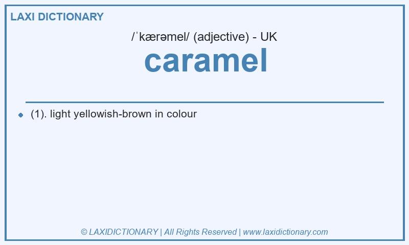 Definition caramel in British English