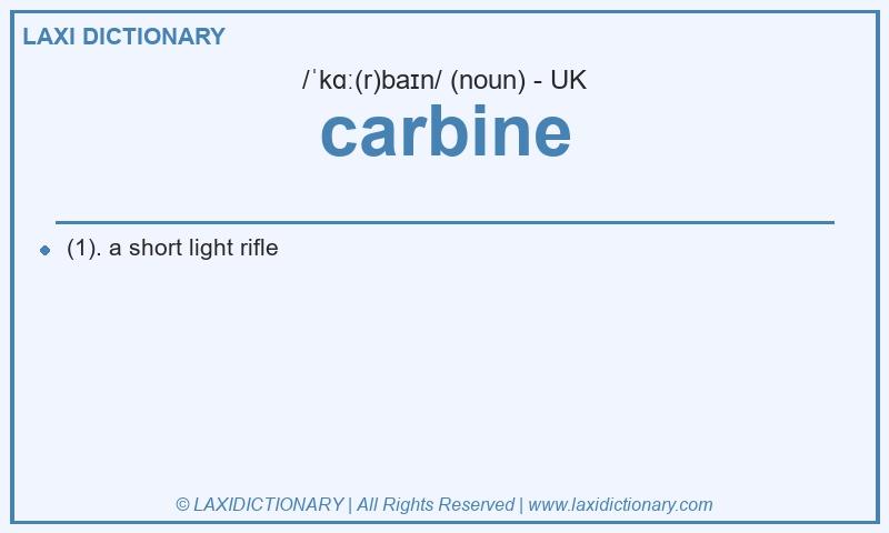 Definition carbine in British English